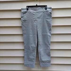 Hilary Radley Monochrome Checkered Capris Woman Capri Size XL Stretchy